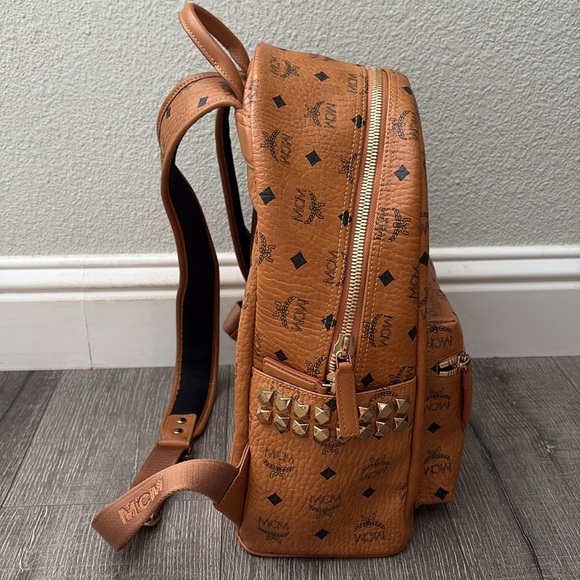 MCM Stark Visetos Small Side-Stud Backpack, EUC - Picture 4 of 10